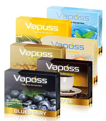 Vaposs Premium Electronic Cigarette<br>Vaporize the barriers<br><br>Flavor Cartridges Vaposs Electronic Cigarretes Barrie (800)416-6096